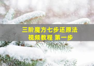 三阶魔方七步还原法 视频教程 第一步